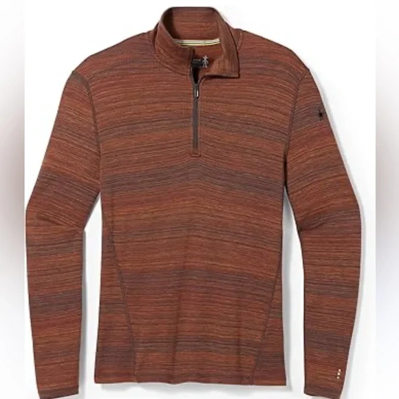 Smartwool Men's Merino 250 Pattern 1/4 Zip Base Layer 100% Merino Wool - Large - Picture 3 of 6